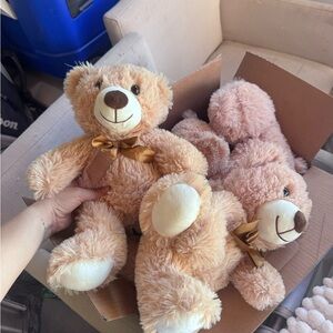Plush Light Brown Teddy Bear total of 8